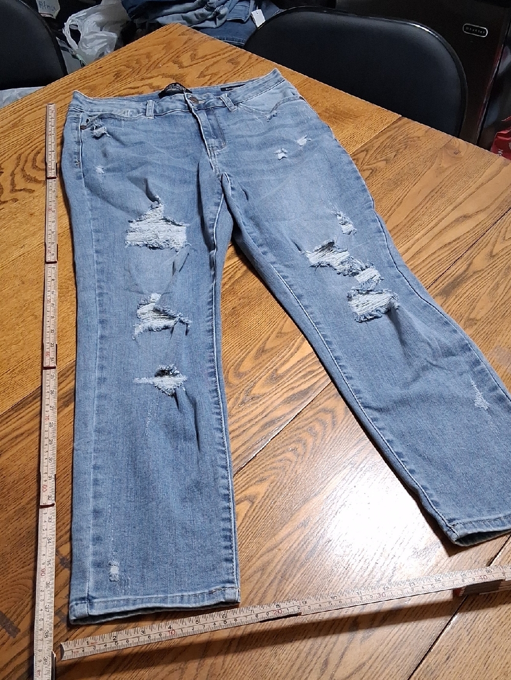 JUDY BLUE Jeans Womens 7 / 28 Denim Preowned Distressed BOYFRIEND FIT Used Pants